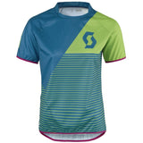 Scott Shirt W's Progressive Pro S/slseaport Blue/kiwi Green